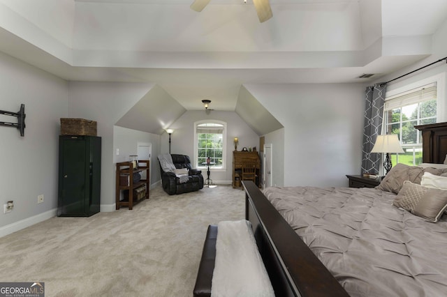 481 Fields Ferry Dr NE, Calhoun, GA 30701 - bedroom with light carpet, multiple windows, and ceiling fan