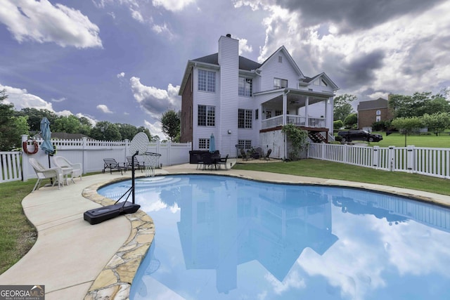 481 Fields Ferry Dr NE, Calhoun, GA 30701 - view of pool with a fenced backyard and a patio area