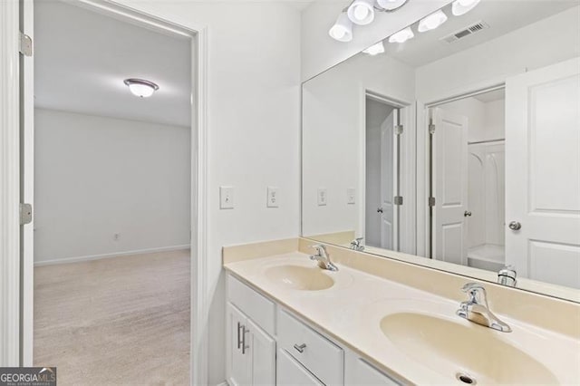 3366 Bridge Walk Dr, Lawrenceville, GA 30044 - full bathroom with double vanity and baseboards