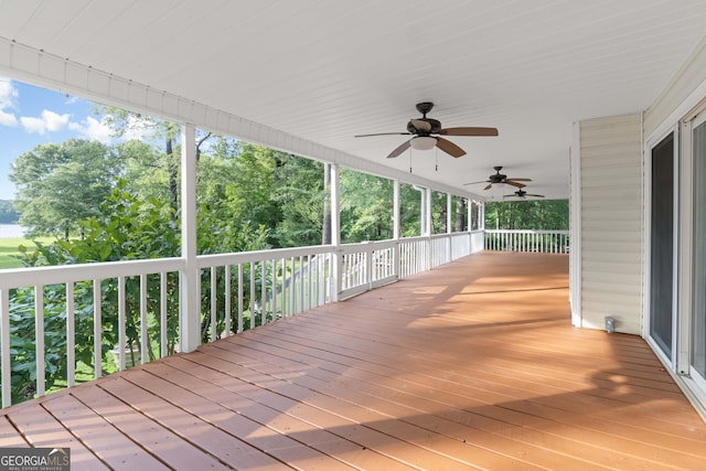 901 Jamesway Dr, Sparta, GA 31087 - wooden deck with a ceiling fan