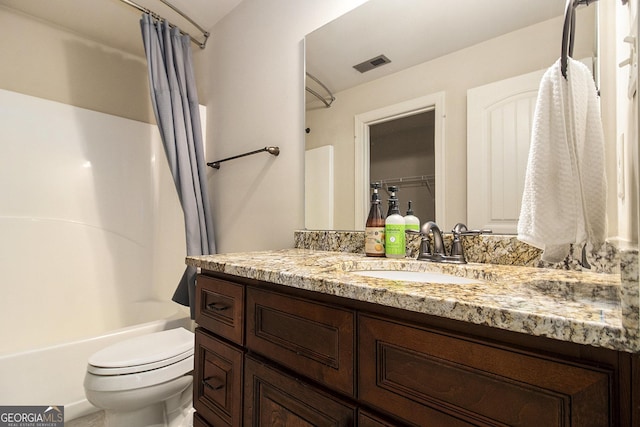 10 Ridgeview Ct, Newnan, GA 30263 - full bathroom featuring vanity and shower / bath combination with curtain