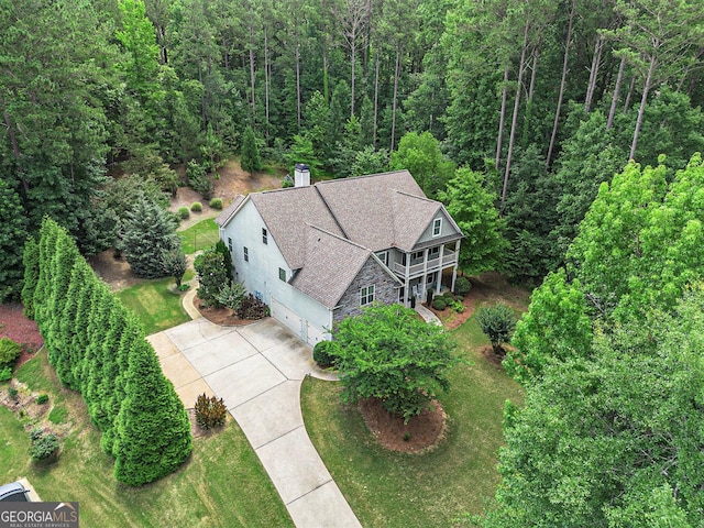 10 Ridgeview Ct, Newnan, GA 30263 - view from above of property with a heavily wooded area