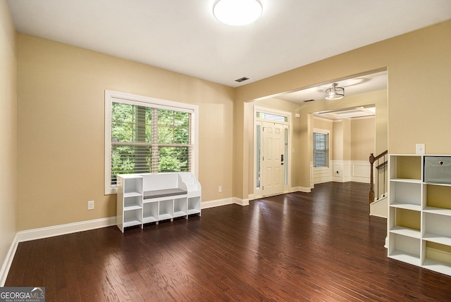 10 Ridgeview Ct, Newnan, GA 30263 - foyer featuring hardwood / wood-style flooring and a wainscoted wall