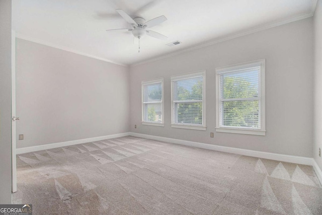 1836 Preserve Way, Brookhaven, GA 30341 - empty room with carpet flooring, ornamental molding, and ceiling fan