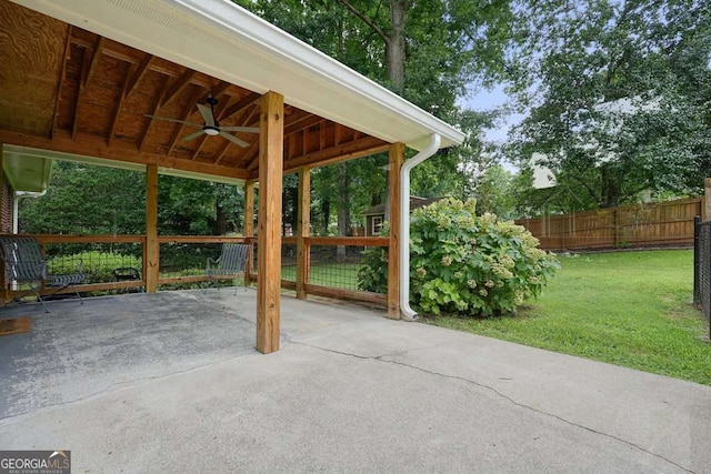4212 Worth St NW, Acworth, GA 30101 - view of patio featuring a ceiling fan