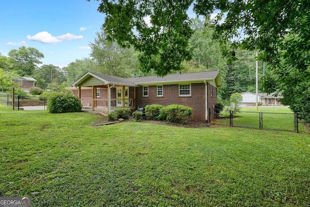 4212 Worth St NW, Acworth, GA 30101 - single story home featuring brick siding, covered porch, and a gate