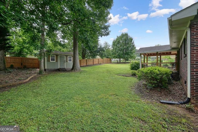 4212 Worth St NW, Acworth, GA 30101 - fenced backyard with an outbuilding