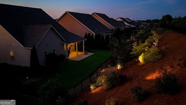 5640 Hammock Way, Cumming, GA 30028 - fenced backyard featuring a patio