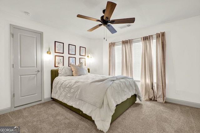 5640 Hammock Way, Cumming, GA 30028 - carpeted bedroom featuring baseboards and ceiling fan