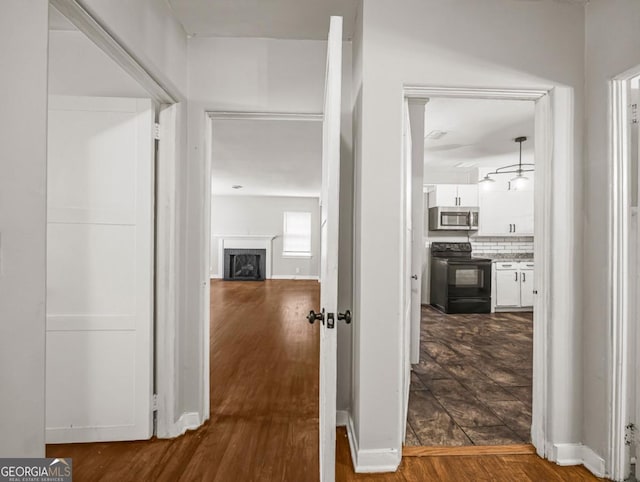 805 First Ave, Brunswick, GA 31520 - hall featuring dark wood-style flooring