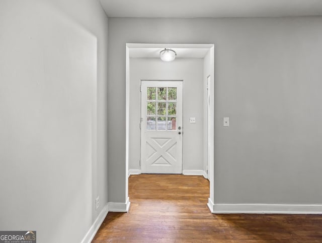 805 First Ave, Brunswick, GA 31520 - doorway to outside with wood finished floors and baseboards