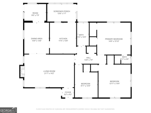 805 First Ave, Brunswick, GA 31520 - view of floor plan / room layout
