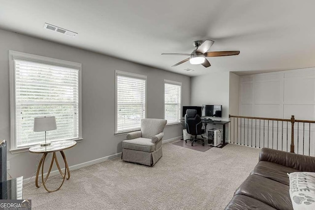 1830 Secretariat Gait Way, Suwanee, GA 30024 - carpeted office featuring a ceiling fan and baseboards