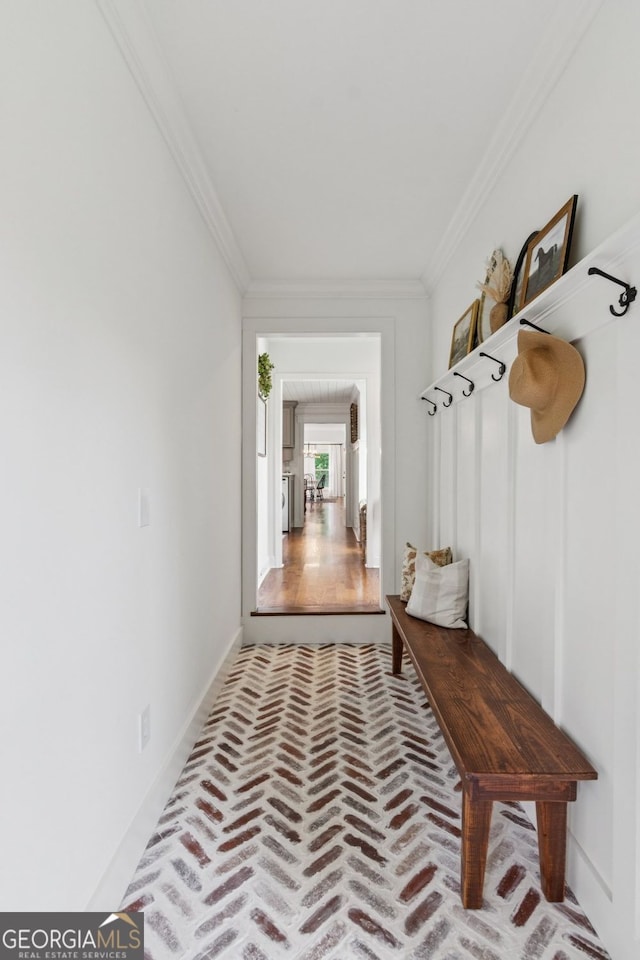 5095 Karr Rd, Cumming, GA 30040 - mudroom with crown molding