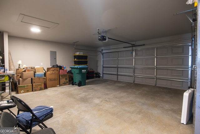11 Rachel Ln, Hartwell, GA 30643 - garage featuring a garage door opener and electric panel