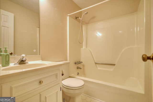120 Fox Hunt Pl, Athens, GA 30606 - bathroom with shower / tub combination, vanity, and tile patterned flooring
