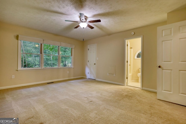 120 Fox Hunt Pl, Athens, GA 30606 - unfurnished room with a textured ceiling, ceiling fan, and light colored carpet