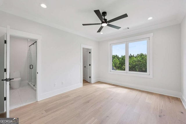 3205 Bold Springs Rd, Dacula, GA 30019 - unfurnished bedroom with light wood finished floors, recessed lighting, and ensuite bathroom