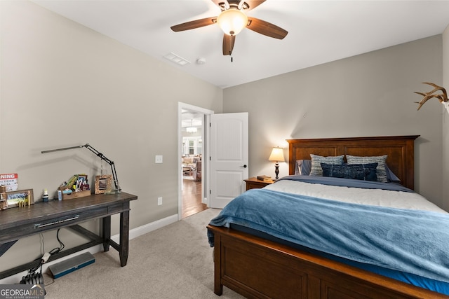 4813 Jess Helton Rd, Gainesville, GA 30506 - bedroom with light carpet and ceiling fan