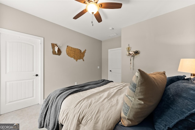 4813 Jess Helton Rd, Gainesville, GA 30506 - bedroom featuring carpet flooring and ceiling fan
