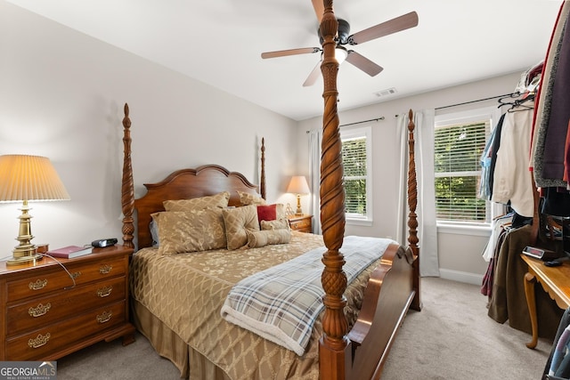 4813 Jess Helton Rd, Gainesville, GA 30506 - bedroom with light carpet and ceiling fan