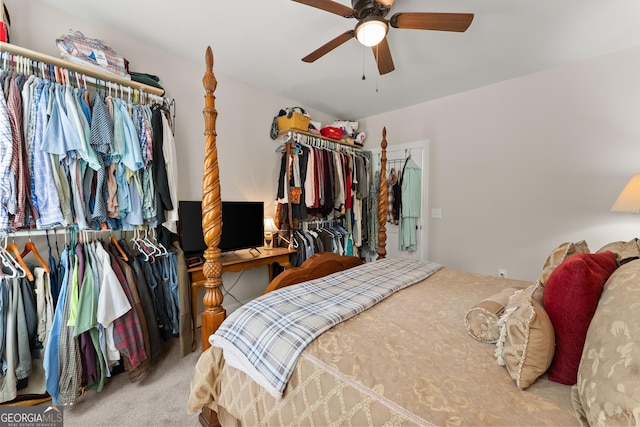 4813 Jess Helton Rd, Gainesville, GA 30506 - bedroom with carpet and a ceiling fan