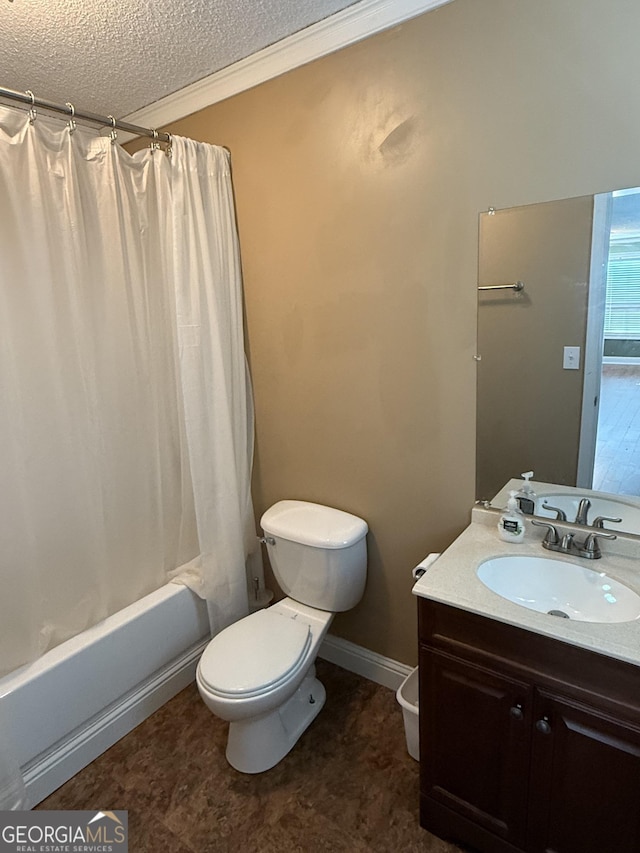 330 Anchors Way, Winder, GA 30680 - full bathroom with vanity, shower / bathtub combination with curtain, and a textured ceiling