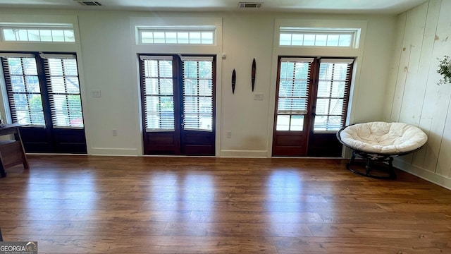 420 Ashbury Cir, Dallas, GA 30157 - foyer with hardwood / wood-style flooring, healthy amount of natural light, and french doors