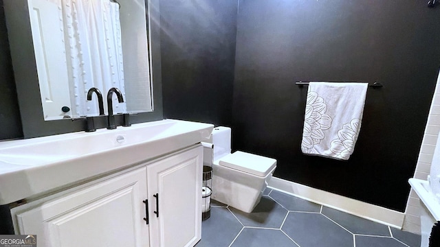420 Ashbury Cir, Dallas, GA 30157 - bathroom with vanity and tile patterned flooring