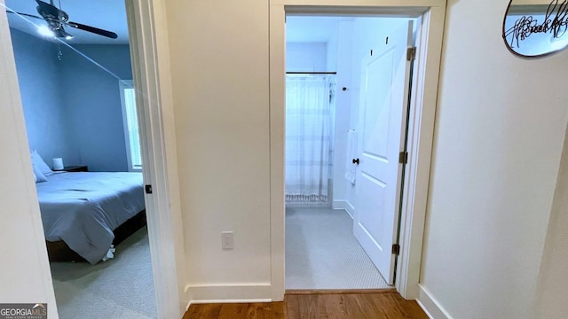 420 Ashbury Cir, Dallas, GA 30157 - corridor featuring wood finished floors and baseboards