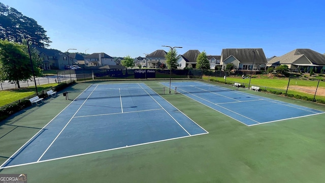 420 Ashbury Cir, Dallas, GA 30157 - view of tennis court with a residential view