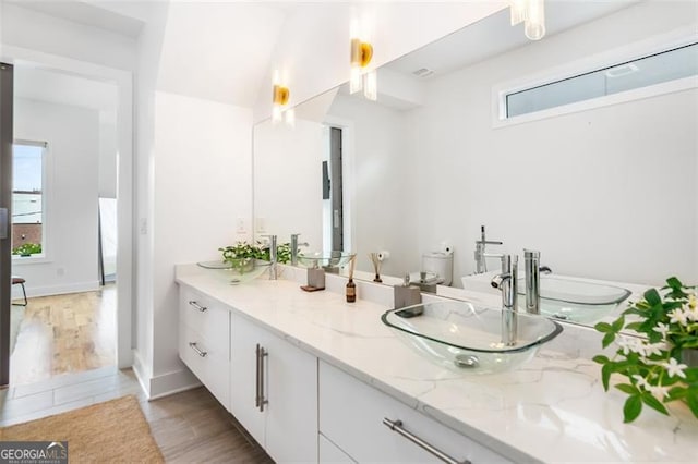 167 Sampson St, Atlanta, GA 30312 - bathroom with vanity and wood finished floors
