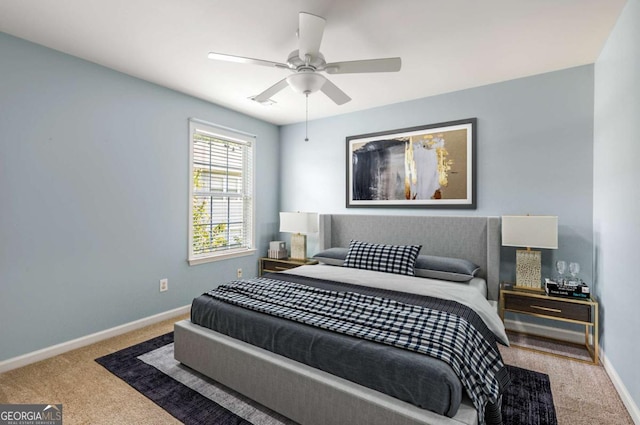 5035 Foxberry Ln, Roswell, GA 30075 - bedroom featuring carpet floors and ceiling fan