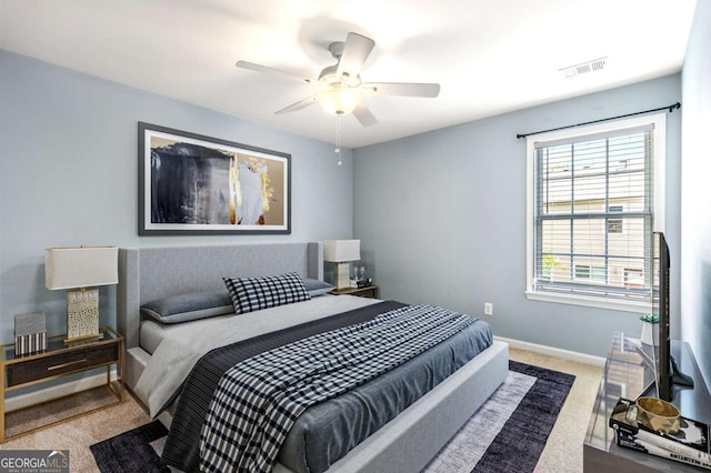 5035 Foxberry Ln, Roswell, GA 30075 - carpeted bedroom featuring baseboards and ceiling fan
