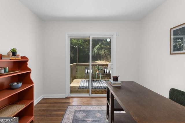 3205 Mcafee Rd, Decatur, GA 30032 - office featuring wood finished floors and baseboards