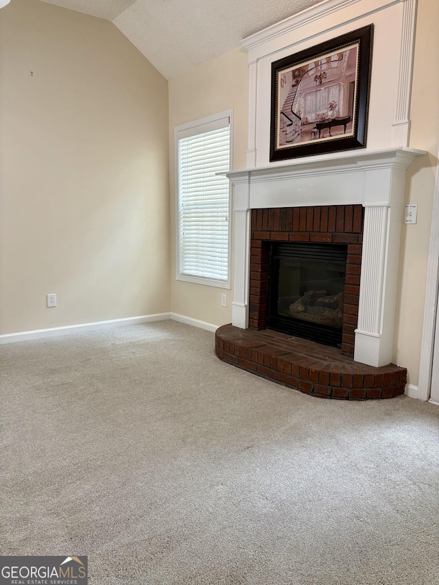 121 Pinnacle Ln, Mcdonough, GA 30253 - detailed view of carpet flooring and a brick fireplace