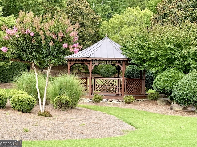 121 Pinnacle Ln, Mcdonough, GA 30253 - view of green lawn featuring a gazebo
