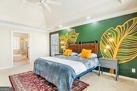 380 Victorian Ln, Duluth, GA 30097 - bedroom with a raised ceiling, recessed lighting, and ceiling fan