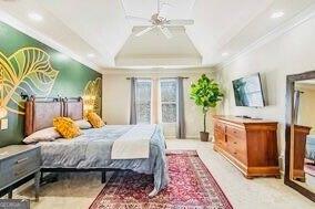 380 Victorian Ln, Duluth, GA 30097 - bedroom featuring ornamental molding and recessed lighting