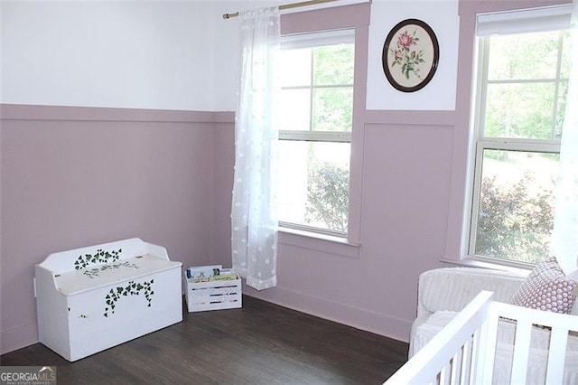 688 Harmony Rd, Temple, GA 30179 - bedroom with dark wood-style floors and baseboards