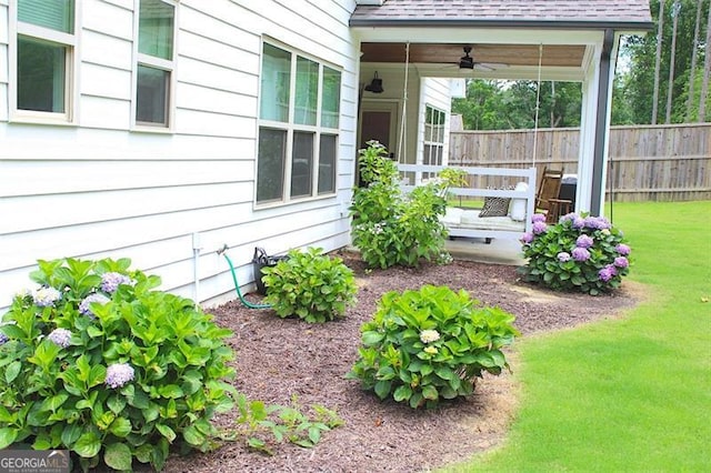688 Harmony Rd, Temple, GA 30179 - view of yard featuring ceiling fan