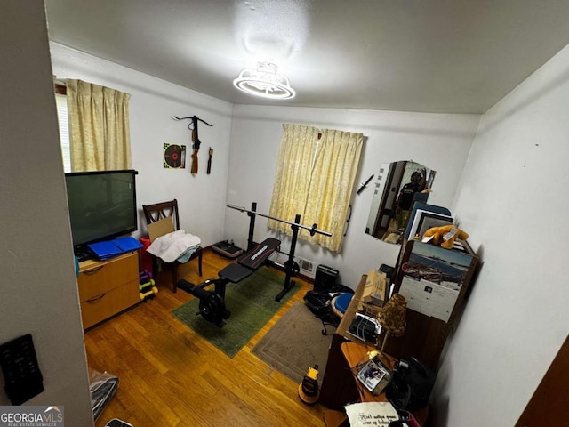 2933 Arlington Rd, East Point, GA 30344 - workout room with wood finished floors