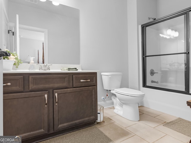 401 Mountain Dr, Monroe, GA 30655 - full bathroom with vanity, tile patterned floors, and bathtub / shower combination