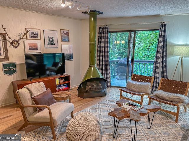 278 W Sugarbush Dr, Dillard, GA 30537 - living room featuring wood finished floors and a textured ceiling