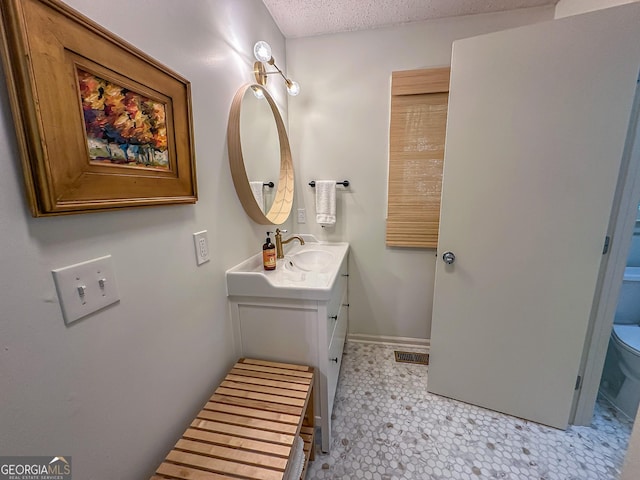 278 W Sugarbush Dr, Dillard, GA 30537 - bathroom featuring vanity and a textured ceiling