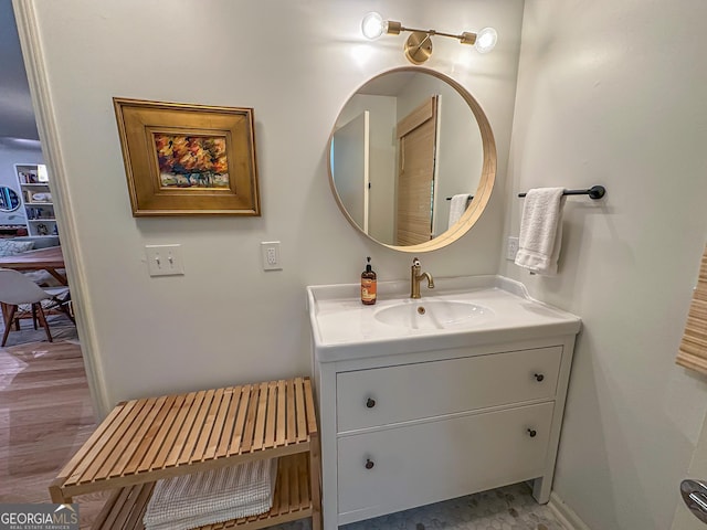 278 W Sugarbush Dr, Dillard, GA 30537 - bathroom featuring vanity and baseboards