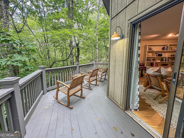 278 W Sugarbush Dr, Dillard, GA 30537 - view of wooden terrace