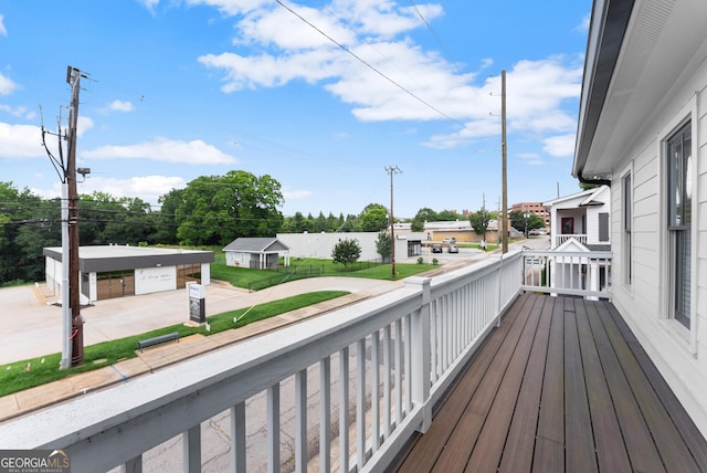 306 Clarendon Ct SE, Gainesville, GA 30501 - wooden deck featuring a detached garage