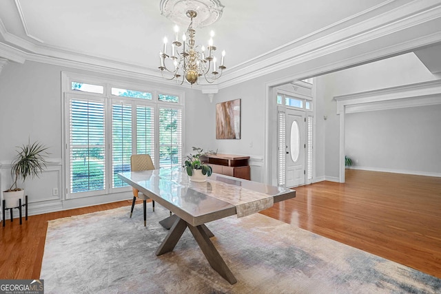4030 Greatwood Path, Alpharetta, GA 30005 - office space with ornamental molding, light wood-style floors, and a chandelier