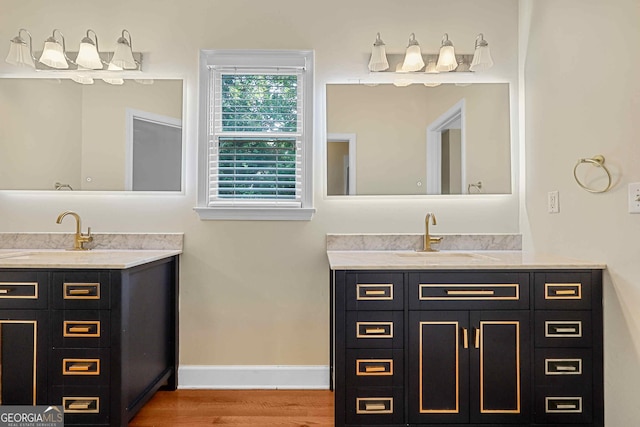 4030 Greatwood Path, Alpharetta, GA 30005 - bathroom featuring wood finished floors and two vanities